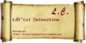 Lóczi Celesztina névjegykártya